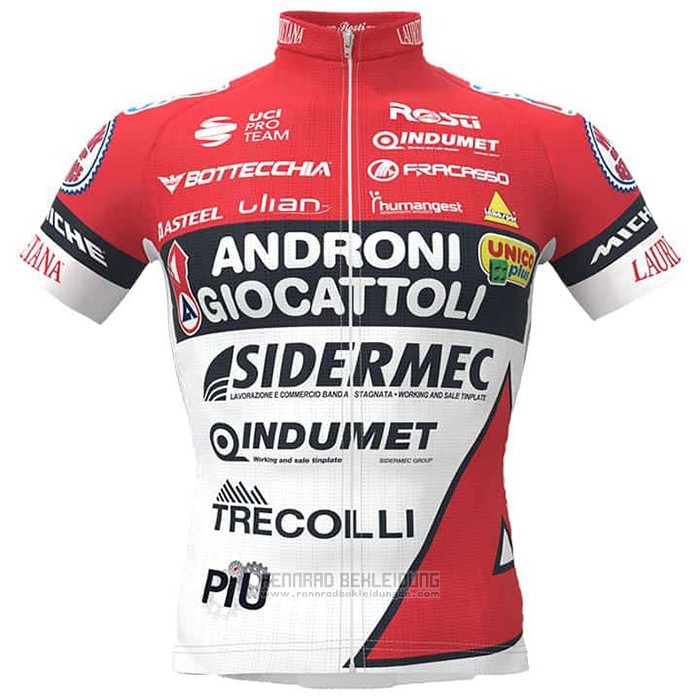 2021 Fahrradbekleidung Androni Giocattoli Rot Trikot Kurzarm und Tragerhose